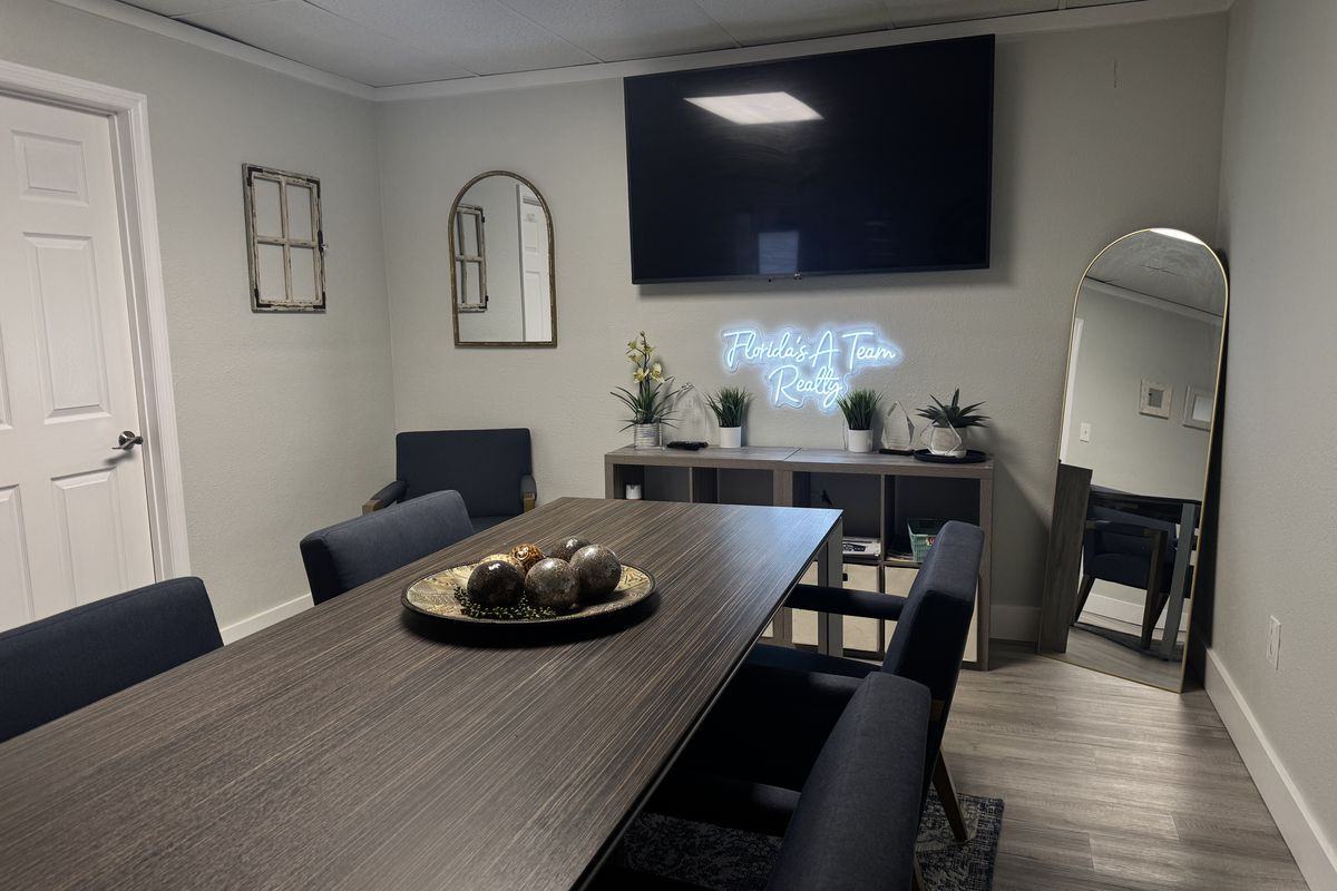 The meeting room at Joe Salinas's Spring Hill office